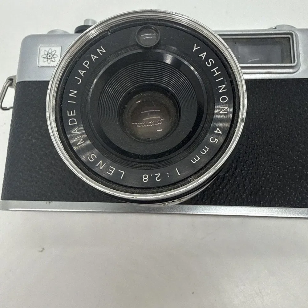 Yashica MG-1 35mm Rangefinder Camera w/ Yashinon 45mm f/2.8 Lens + Case Tested